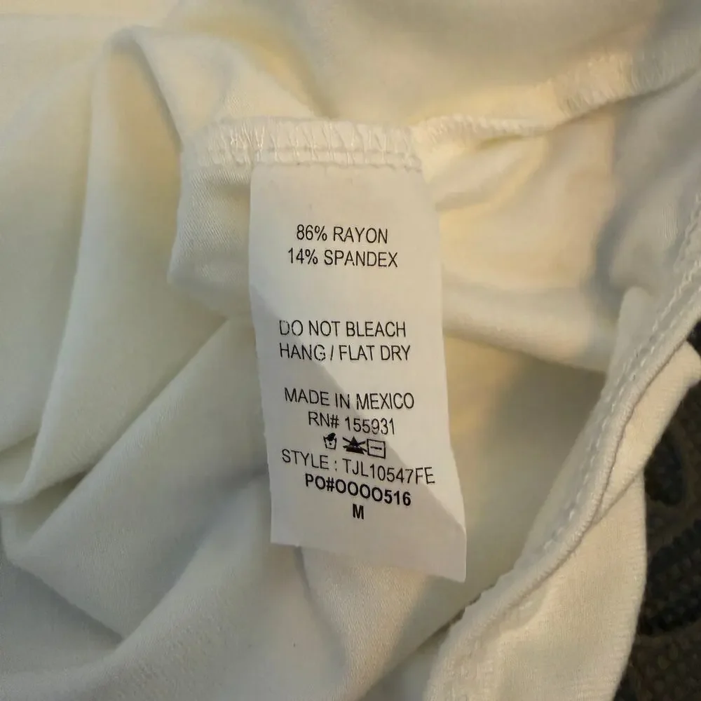NEW Long Sleeve Bodysuit Ivory JLUXLABEL Stretch Size M - Picture 10 of 16